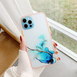 Marble Phone Case for IP13Promax/12 Skin-Feeling Watercolor Varnish Apple Protective Case