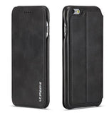 Magnetic Attraction Flip Cover Phone Case For IPhone 6 6s Plus Business Holster Retro Leather Case