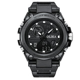 Men's dual display waterproof electronic watch, outdoor sports timing multifunctional quartz electronic watch, shock resistant student watch