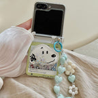 Cartoon Snoopy Samsung suitable for zflip7 phone case folding screen 7FE women's anti fall all inclusive protective cover 5/6