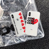 Play Comme Des Garcons Transparent Soft Cover case for iphone 6 plus 7 7plus 8 8plus X XR XS MAX