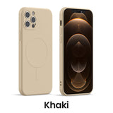 Liquid Silicone Magnetic Case for iPhone 12 Pro Max 11Pro X Xs Xr 7 8 Plus 12 Mini Wireless Charger Magsafing Magnet Back Cover