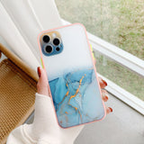 Marble Phone Case for IP13Promax/12 Skin-Feeling Watercolor Varnish Apple Protective Case