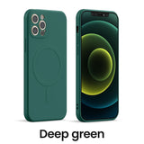 Liquid Silicone Magnetic Case for iPhone 12 Pro Max 11Pro X Xs Xr 7 8 Plus 12 Mini Wireless Charger Magsafing Magnet Back Cover