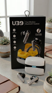 U39 Wireless Bluetooth Earbuds with Charging Case – Hi-Fi Stereo Sound & HD Calling Earphones