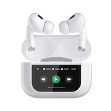 AirPods Touch L.C.D A9 White Bluetooth Earbuds Heavy SoundScreen