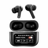 AirPods Touch L.C.D A9 Black Bluetooth Earbuds Heavy Sound