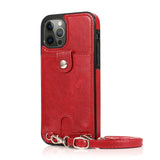 Suitable For iPhone 12promax Card Phone Leather Case Apple 13 Silicone Soft 7/8P Oblique  Phone Cover