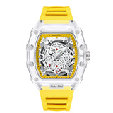 Cross-border Watch Unique Barrel-shaped Quartz Watch Fashion Transparent Men's Watch Waterproof Wristwatch