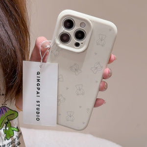 Suitable for Apple Doll Bear Liquid Silicone 16Promax Phone Case