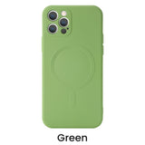 Liquid Silicone Magnetic Case for iPhone 12 Pro Max 11Pro X Xs Xr 7 8 Plus 12 Mini Wireless Charger Magsafing Magnet Back Cover
