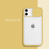 For iPhone 11 Pro Max Sliding Cover Protection Lens Transparent Phone Case For iPhone SE (2020) XR XS MAX 6 6S 7 8 Plus Case