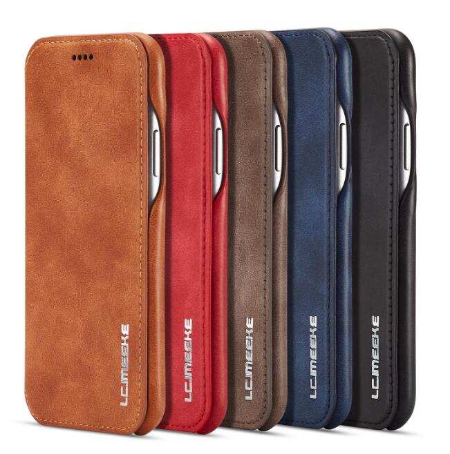 Magnetic Attraction Flip Cover Phone Case For IPhone 6 6s Plus Business Holster Retro Leather Case
