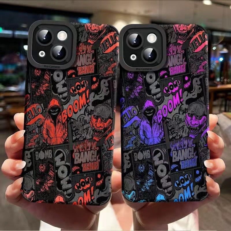Trendy brand suitable for iPhone 13/14 Promax Apple 12/11 cartoon phone case XR all inclusive XS soft 7p