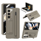 Samsung Fold5 phone case FOLD4 folding screen leather hinge pen slot all inclusive protective cover film, suitable for all in one use