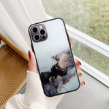Marble Phone Case for IP13Promax/12 Skin-Feeling Watercolor Varnish Apple Protective Case
