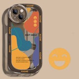 Smiley Face iPhone 14 Phone Case Apple 13pro Transparent 12 Simple 11 All Inclusive XR Men And Women XSMAX Protective Case