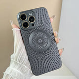 Breathable Heat Dissipation Mesh Shell For iPhone 15 15Pro 15 ProMax Phone Case Magnetic Suction Charging Skin Protection Covers