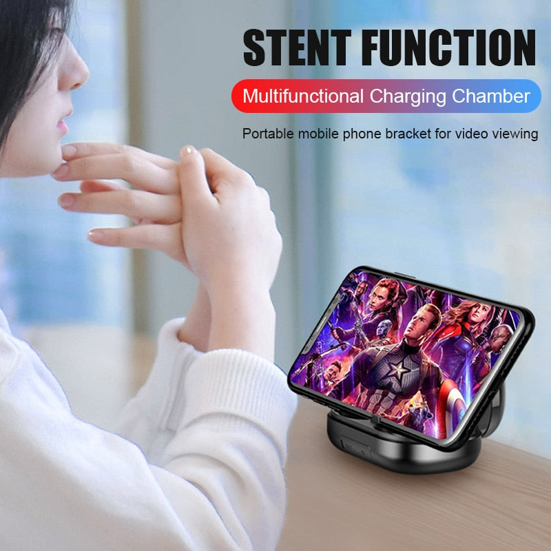 VOULAO Bluetooth 5.0 Earphone Wireless Headphons Sport Handsfree Earbuds 9D Stereo Waterproof Headset With 4000mAh Power Bank