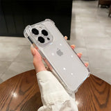 Shockproof Phone Case for iPhone 11 12 13 14 15 Pro Max Plus X XS XR Transparent Acrylic
