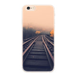 Silicon Case For iPhone 7 7Plus 6 6S 5 5S SE Case Soft TPU Cover Flower Leaves Bird