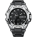 Men's dual display waterproof electronic watch, outdoor sports timing multifunctional quartz electronic watch, shock resistant student watch