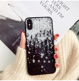 Snow Flower Soft Silicone Case For iPhone X XR Xs Max Stars Girl Cases Cover For iPhone 7 8 6 6s Plus