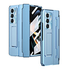 Samsung zfold 5 phone case FOLD4 flat hinge folding protective cover FOLD3 solid color bracket anti drop suitable