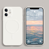 Liquid Silicone Magnetic Case for iPhone 12 Pro Max 11Pro X Xs Xr 7 8 Plus 12 Mini Wireless Charger Magsafing Magnet Back Cover