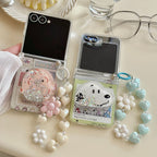 Cartoon Snoopy Samsung suitable for zflip7 phone case folding screen 7FE women's anti fall all inclusive protective cover 5/6