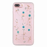Real Flowers Dried Flowers Transparent Soft TPU Cover For Coque iPhone X 6 6S 7 8 plus Phone Case For iphone XS Max XR Cover