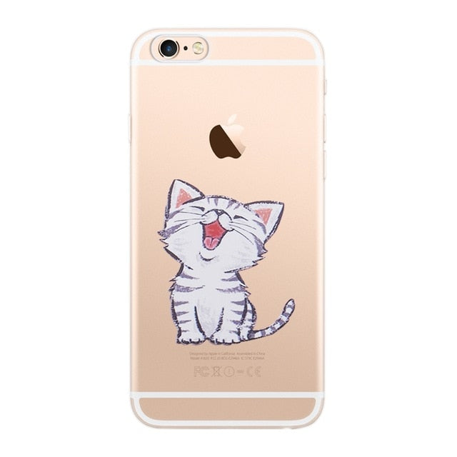 Silicon Case For iPhone 7 7Plus 6 6S 5 5S SE Case Soft TPU Cover Flower Leaves Bird