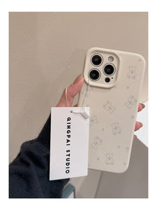 Suitable for Apple Doll Bear Liquid Silicone 16Promax Phone Case