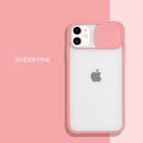 For iPhone 11 Pro Max Sliding Cover Protection Lens Transparent Phone Case For iPhone SE (2020) XR XS MAX 6 6S 7 8 Plus Case