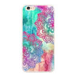 Silicon Case For iPhone 7 7Plus 6 6S 5 5S SE Case Soft TPU Cover Flower Leaves Bird