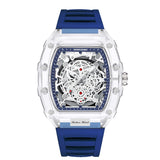 Cross-border Watch Unique Barrel-shaped Quartz Watch Fashion Transparent Men's Watch Waterproof Wristwatch