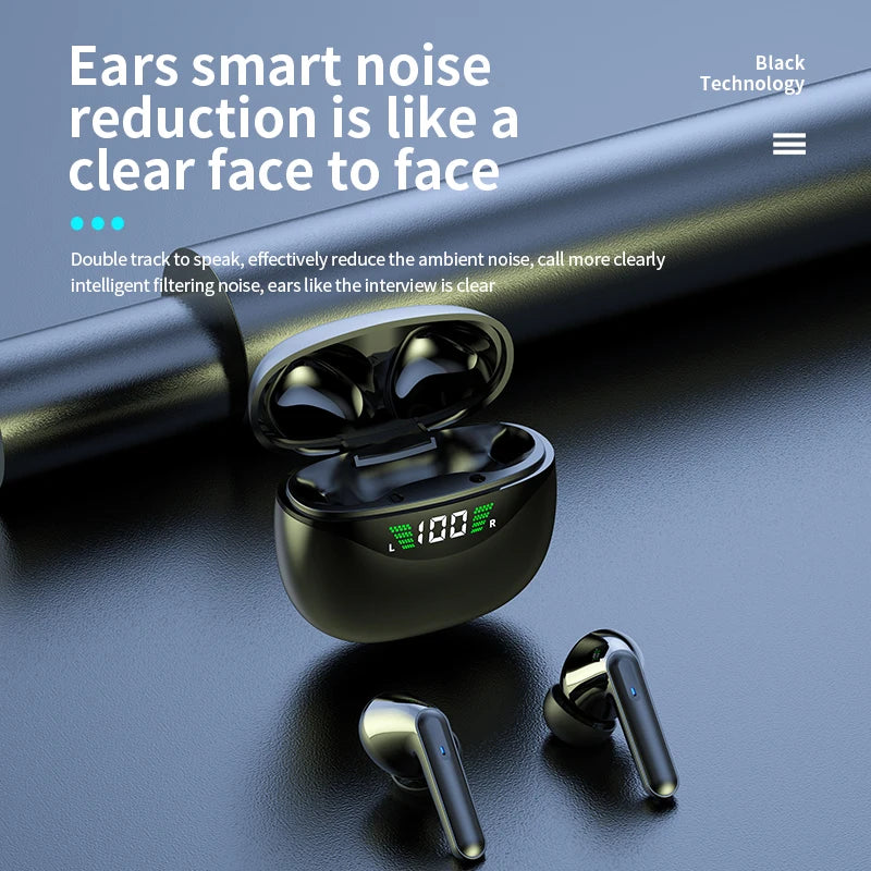 TWS Wireless Bluetooth Headphones LED Display 235mah Charging Box 9D Stereo In-Ear Sports Waterproof Bluetooth 5.1 Headset