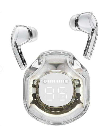 Air39 Transparent Wireless Earbuds with cover | Bluetooth 5.3 TWS AirBuds with LED Display
