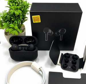 Original Black Pro 2 Box Pack Wireless Earbuds with All Accessories – Black