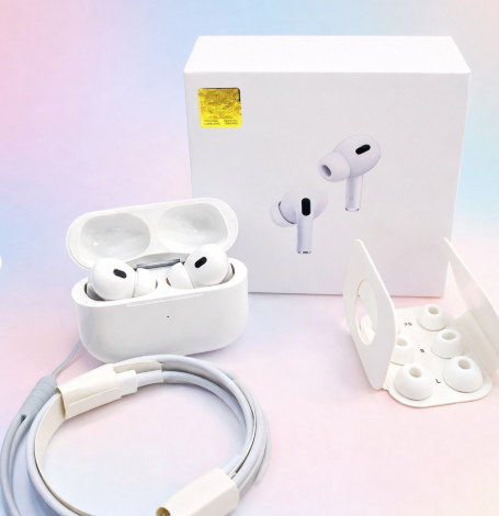 Original White Pro 2 Box Pack Wireless Earbuds with All Accessories – White