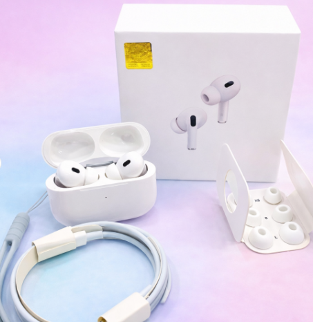 Original White Pro 2 Box Pack Wireless Earbuds with All Accessories – White