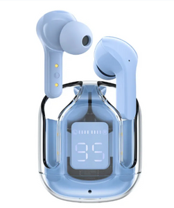 Air 31 Original Wireless Earbuds Bluetooth Earphones - Transparent HIFI Headphones With LED Power Digital Display And Stereo Sound (Random Color)