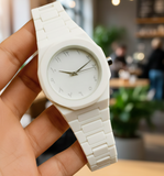 Full White Aura Watch Stylish Design Compact Build Perfect Choice For Daily Use And Fashion Needs (Without Box)